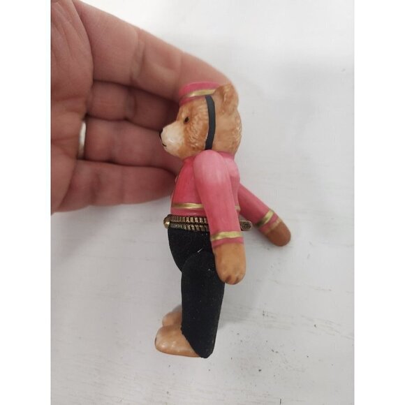 VTG Beary Best Bears Teddy Bear Bell Hop Bentley Charm Trinket Box Midwest PHB - Picture 8 of 11